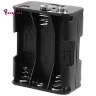 Double Side Spring 6 x 1.5 V AA Battery Holder Case Box Black