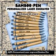 AEPh Personalized laser engraved bamboo pen | with pen sleeve | gift ideas | holiday gift ideas