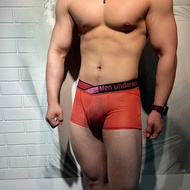Tulle Underwear Men's Breathable Underwear Sexy Men's Underwear Low-Waist Sexy Boxer Men's Transluce