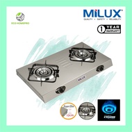 Milux Double Burner Stainless Steel Body Gas Stove 4.2KW MSS-2800