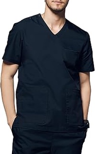 男性用スクラブ 医療 スクラブ 男性 動きやすい 抗菌 ストレッチ S~3L 全5色 メディカル 介護 看護師 制服 UN0071