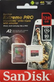 Sandisk Extreme PRO MICROSD 128gb Card MICROSDXC memory card 128GB 記憶卡 手機 手提電話 相機 mobile Camera Action Camera GoPro Osmo Pocket 航拍機 適用 香港行貨