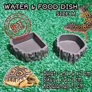 Water dish MEDIUM feeding dish food worm calcium dish bowl waterdish Water container food drinking c
