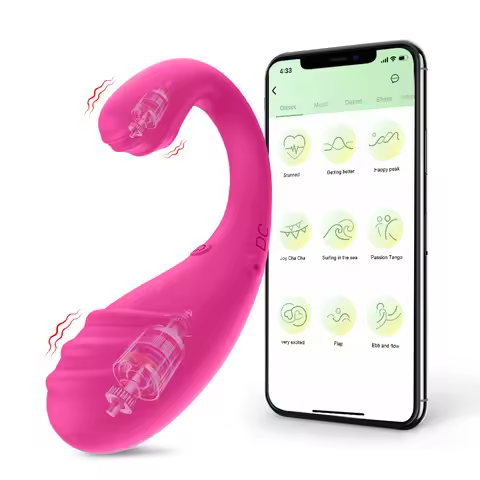 Dual Motors APP Remote Control Vibrator Dildo For Women Wireless Bluetooth G Spot Anal Vibratoring F