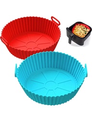 Tấm lót silicon Air Fryer cho 3-5 QT, Thay thế giấy da dễ cháy, Phụ kiện lò nướng chảo nướng có thể