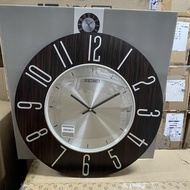 Seiko Clock QXA800B Brown Large Wooden Case Number 3D Numeral Wall Clock QXA800