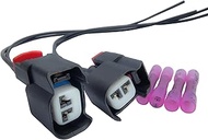 2Pcs ABS Wheel Speed Sensor Connector Pigtail Wiring Harness - 3-Pin Waterproof Plug Compatible with