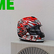 หมวกกันน็อค arai RX-7VRR5 งาน1:1 หมวกกันน็อค ลายไฟ หมวกกันน็อคขับบิ๊กไบค์ทำความเร็วสูง หมวกสีแดง ARA