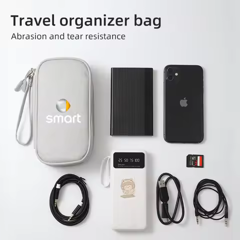 Digital Accessory Storage Bag Portable Waterproof Double Layers Bags For Smart Fortwo 451 450 453 Fo