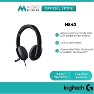 Logitech H540 USB Wired Black Over Ear Headset - On-Ear controls / Compatible with PC and Mac