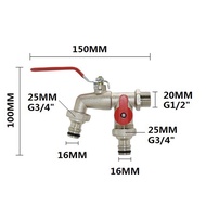 🔥FREESHIP🔥 Vòi Nước Hai Đầu 1 / 2  3 / 4  Bộ Chia Nước Kết Nối Khớp Nối Bộ Chuyển Đổi Van Công Tắc V