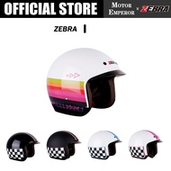 Zebra Classic helmet 603 Motorcycle Helmet Half face open face Retro Classic Style Single Visor Zebra Helmet