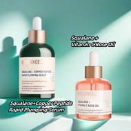 Biossance Squalane + Vitamin C Rose Oil 30ml /  Squalane+Copper Peptide Rapid Plumping Serum 50ml