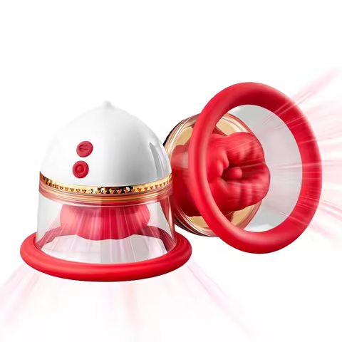 Big Mouth Breast Massager Vibrator Nipple Suction Clitoral Licking Stimulator Cup Head Breast Correc