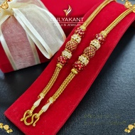 สร้อยคอ ลายสี่เสา ลงยา หนัก 3 บาท ยาว 20-24 นิ้ว (1 เส้น) SK7