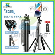 【12H Ship】TNW S25N Selfie Stick Four Corner 1.8M Tripod 360 Rotate with Bluetooth Remote For Travel