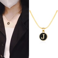 18K Gold Letter Pendant Necklace 26 Initial A-Z Necklace Snake Chain Women Men Jewelry Wholesale