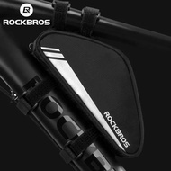 ROCKBROS กระเป๋าใส่โครงจักรยานสะท้อนแสงน้ำหนักเบาจักรยานสามเหลี่ยมกระเป๋าจักรยานปรับได้ Tube Bag อุปกรณ์จักรยาน