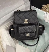 減價‼️Chanel 23k duma backpack black small 雙肩包 黑色 背囊 背包 小號 細號 荔枝牛皮 ～ 25bag hobo 飯盒包 lp 25k 26c 炸藥包 流浪雙