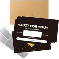 Pack of 20 Golden Ticket Vouchers with Envelope, Gifts for Women, Voucher to Fill Yourself, Christma