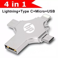 HP 4in 1 OTG USB Flash Drive Pendrive 64GB Type-C USB Stick 128GB 256GB Memory Stick For iPhone Android PC 512G 1TB 2TB