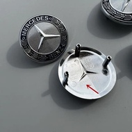 43mm  A2048170316 Front grill Badge emblem logo for Mercedes benz W204 C-Class Grille curved Star Ba