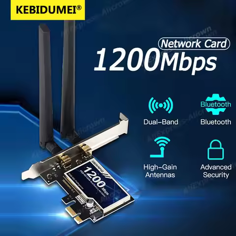 WiFi 5 PCI-E Wireless Adapter AC1200 Network Card Dual Band 2.4G/5GHz 802.11AC For Bluetooth 4.2 PC 
