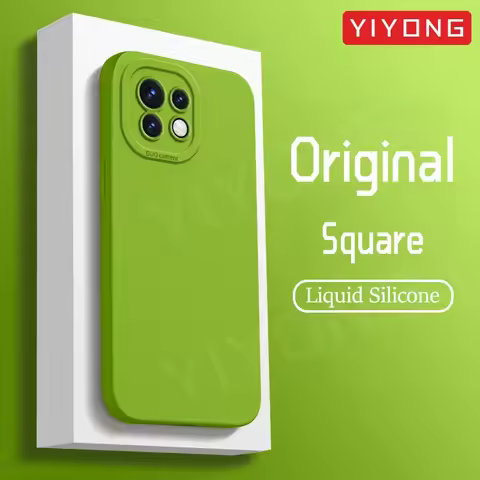 Mi11 Case YIYONG Original Liquid Silicone Soft Cover For Xiaomi Mi 11 Lite 11i 12 12X 12T Xiomi Mi11