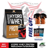 HYDRO WHEY PROTEIN 3KG + REDLEMON FATBURNER BS NUTRITION
