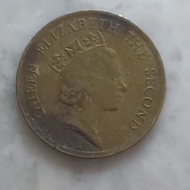 uang koin Hong Kong  10 cent 1990 