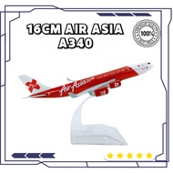 16cm Air Asia Airlines Airbus A340 Scale 1:400 Metal Aircraft Replica Diecast Collectible Display Pl