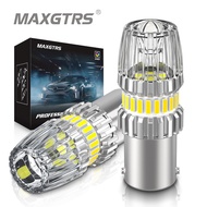 Maxgtrs 2X BA15S P21W bóng đèn LED S25 1156 7440 W21W T20 4014 3030 chip ống kính máy chiếu cho đảo 