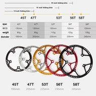 🔥LATEST🔥Chainring Maintenance Spare Parts Litepro Cycling Bicycle BCD 130mm 45T/47T/53T/56T/58T Al