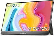 ARZOPA 2.5K Portable Monitor 16" 2560x1600 HDR Kickstand Display, 500nits 8bit QHD USB-C HDMI Laptop
