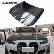 Carbon Fiber Front Engine Bonnet Hood Vents for BMW G80 M3 G82 G83 M4 2021+ Engine Hood Trim Cap Bod