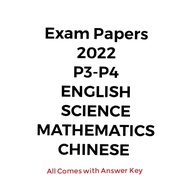 Exam Paper 2022 P3 - P4  English/Science/Maths/Chinese