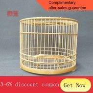 ! Stock Red Bird Cage Side Drum Low Siskin White Eye Quilt Serinus Canaria Cage Accessories Bamboo Bird Cage round Cage