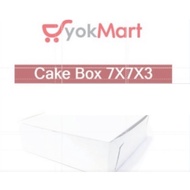 [100pcs] 7"x7"x3" (B1) 7x7x3 White Box for Cake Box Kotak Kek Talam Box - 100pcs