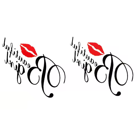 My Kiss Waterproof Temporary Tattoos Men My Love Fake Tatoo Stickers Tattoo Kids Tatuajes Temporales
