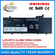 L17L3P71 11.58V 57Wh 4.92Ah Genuine Original Laptop Battery For Lenovo T480S Notebook L17M3P72 L17S3