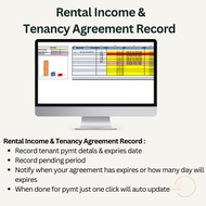 RENTAL INCOME & TENANCY AGREEMENT EXPIRES RECORD DIGITAL RENTAL RECEIPT PENDAPATAN SEWA & PERJANJIAN