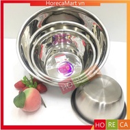 Stainless steel basin 0.8mm, 1.3mm thick (Φ20,24,28cm), used to store all kinds of food (model a10)