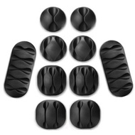 K-MART - 【1套10個】電線夾 貼紙 多功能固定電線夾 亞克力膠貼 電線整理器 電線收納