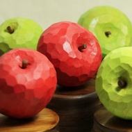 木製蘋果音樂盒--可選蘋果顏色--木刻--純手工--手作