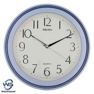 Seiko QXA576L QXA576LN Blue Round Wall Clock