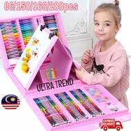 86/150/168/208pcs Kids Drawing Art Set Painting Pen Colour Crayon Marker Pencil parent bonding kids 