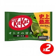 KITKAT日版特濃抹茶朱古力威化餅 10枚X 2(綠色)平行進口