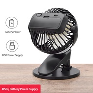 [Fast Shipping] 360° Quiet Rechargeable USB Clip On Mini Desk Fan Portable Table-Top Fan