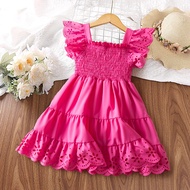NNJXD 2-6 Years Girl Dress Baby Girl Rose Princess Dress Kids Fashion Minimalist Clothing Baby Girl 