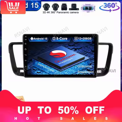 Car Radio Android 14 For Peugeot 508 2011-2018 DSP 9/10 Inch Carplay WIFI+4G Wireless QLED DVD IPS Q